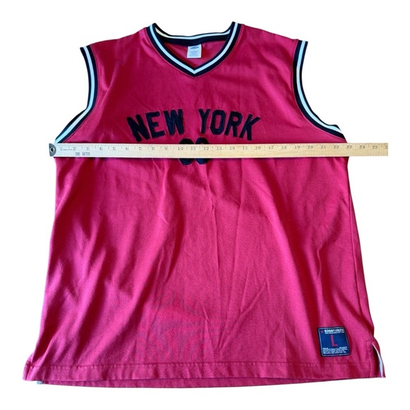 VINTAGE OLD NAVY EMBROIDERED NEW YORK 08 BASKETBALL JERSEY TANKER LARGE - Picture 7 of 10